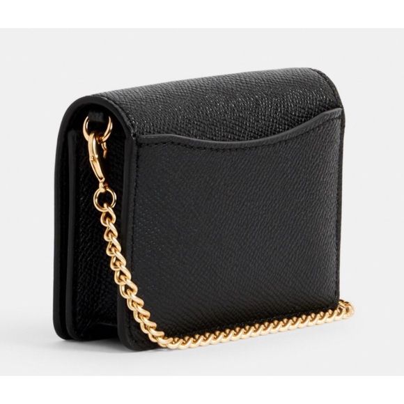 Coach Mini Wallet On A Chain Black - Picture 2 of 6